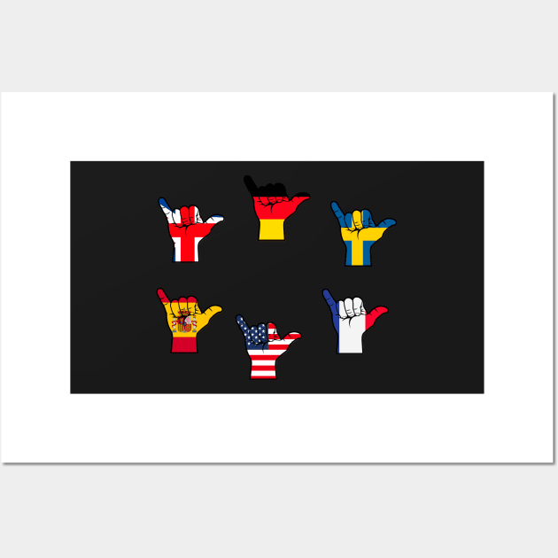 Shaka, flags of the world Wall Art by timegraf